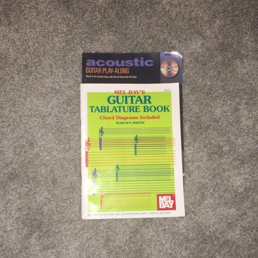 Mel Bay’s Guitar Tablature & Acoustic play along books to learn your craft 🎸